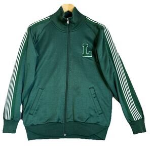 Molly Bracken Lili Sidonio Track Jacket Small Kelly Green Full Zip Pocket L Logo